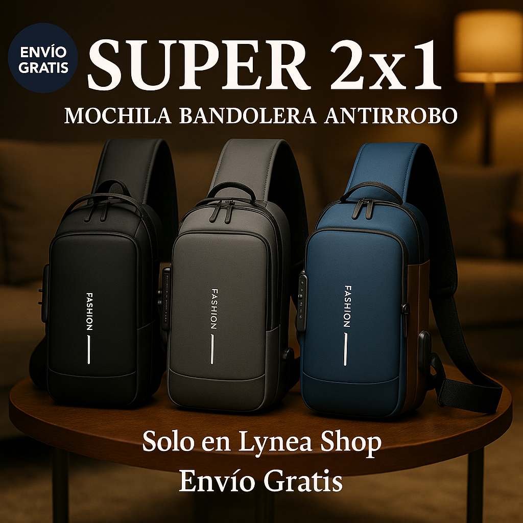 Super 2x1 - Mochila Morral Antirrobo + Envió Gratis