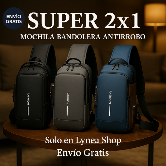 Super 2x1 - Mochila Morral Antirrobo + Envió Gratis